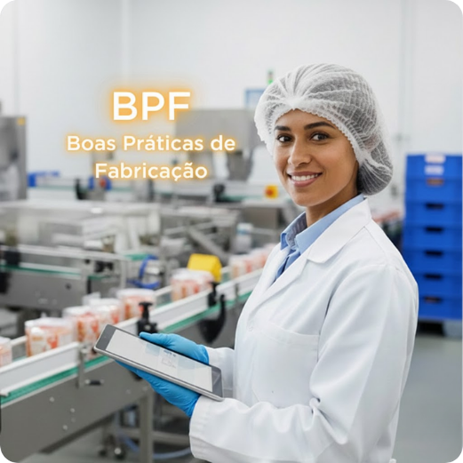  BPF -  Boas Práticas de Fabricação para indústria de alimentos, cosméticos e correlatos.